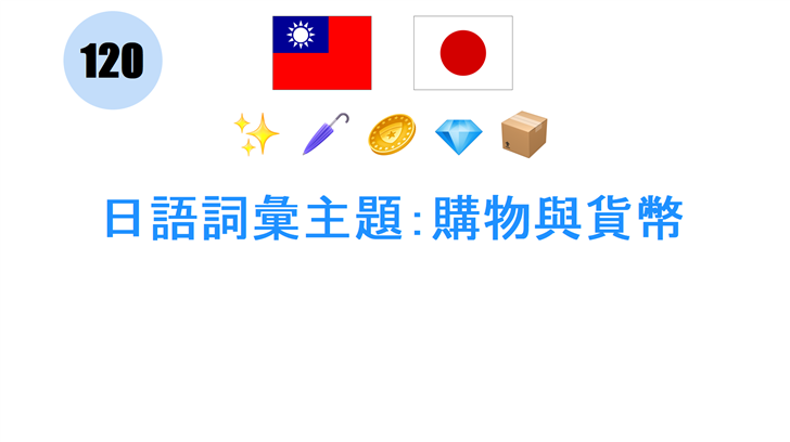 日語詞彙主題：購物與貨幣